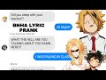 BNHA|| ShAwTy AppLe BottOm jeAnS|| LYRIC PRANK BY DEKU AND KAMINARI||