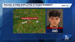 Lancaster County assistant manager accused of staging workplace robbery