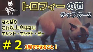 【Stray 実績・トロフィー#2】チャプター2／デッドシティ【ストレイ／シャム猫MOD／字幕プレイ動画】