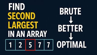 Second largest element in an array | JAVA, C++, PYTHON, C, JAVASCRIPT | Leetcode | GeeksforGeeks.