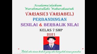 PERBANDINGAN VARIASI  SENILAI & BERBALIK NILAI 3 VARIABEL(MUDAH)