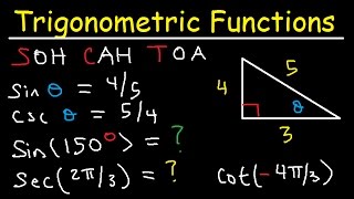 Trigonometric Functions of Any Angle - Unit Circle, Radians, Degrees, Coterminal & Reference Angles