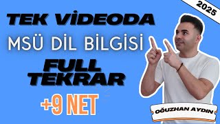 MSÜ Full Tekrar Videosu I Dil Bilgisi Full Tekrar Videosu