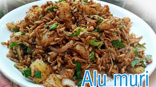 Garostyle Alu Muri||Street food||Boiled potatoes with puffed rice||@marakjakma