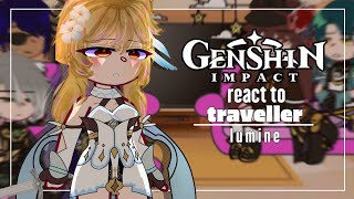 Genshin Impact React to : Traveler || f!mc || [Lumine] || Genshin Impact |Its DK afton