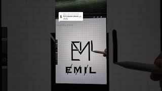 we make your logo for Personal /Business Brand. #logodesign #emil#shorts #growonyoutube