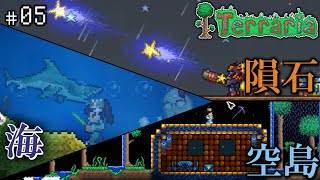 サクッとアイテム収集の旅！　空の浮島・海底・メテオライト【Terraria】05