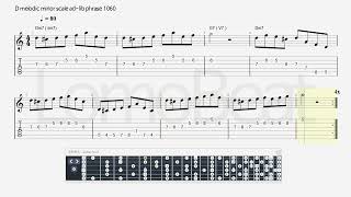 D melodic minor scale ad lib phrase 1060