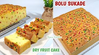 BOLU JADUL LEMBUT DAN TIDAK SERET | BOLU SUKADE | DRY FRUIT CAKE RECIPE