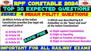 Rpf Constable 2025/Indian Polity expected Questions/Rpf Constable Gk GS expected questions #rpf