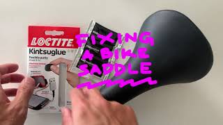 how to fix a bike saddle with a rip or tear - selle italia turbo