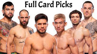 My Full Card Predictions \u0026 Breakdown For UFC Fight Night Cejudo vs Song