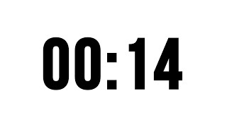 14 Second Timer Without Music, Simple Countdown With Alarm At The End