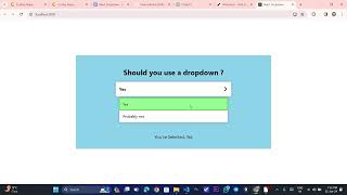Dropdown created using React Looks Good Coding ninjas Project