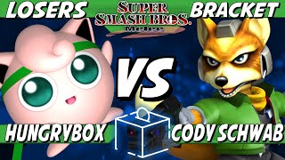 Coinbox 52 - Hungrybox (Jigglypuff) vs Cody Schwab (Fox) Losers Bracket - Smash Melee