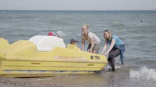 Ostseecamping Familie Heide Tretboot fahren