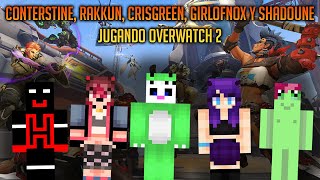 CONTERSTINE, RAKKUN, CRISGREEN, GIRLOFNOX y SHADOUNE jugando OVERWATCH 2 🤣😱