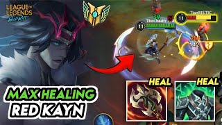 Wild Rift: MAXIMUM HEALING RED KAYN BUILD IS UNKILLABLE! (NO DEATH CHALLENGE)