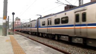 20120807@2357次[基隆発山線経由嘉義行](EMU700)區間車列車~竹北站進站停車!!