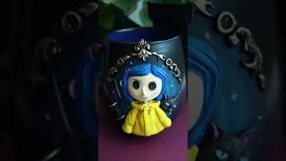 Coraline💙 #shorts #shortvideo #polymerclay #halloween #tutorial #cottagecore #spooky #fall #witch