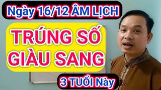 PHẬT BÀ BAN LỘC 16/12 ÂM LỊCH: 3 TUỔI Này Thu Tiền Hốt Bạc, GIÀU SANG BÁM GÓT / Cậu Thành Tử Vi