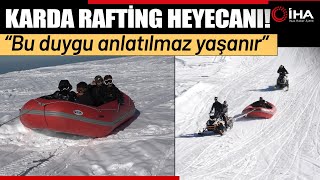 Rize'nin Derelerindeki Rafting Şimdi Kar Üzerinde Yaylalarda Yapılıyor