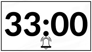 33 Minute Timer with Alarm 🔔 | Countdown Timer 33 Minutes