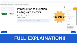 Introduction to Function Calling with Gemini | GSP1227 | Gen AI 2025