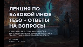 Лекция по базовой инфе TESO