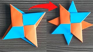 How To Make A Paper Double Ninja Star | Easy Origami