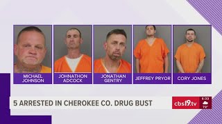5 arrested in Cherokee Co. drug bust