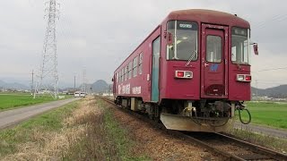 [HD]長良川鉄道 越美南線ナガラ300形(306号)ワンマン普通列車「北濃ゆき」関市役所前駅 入線〜発車!!