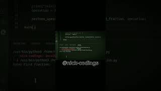 Fraction Calculator In Python #shorts #coding #programming #python #mathematics