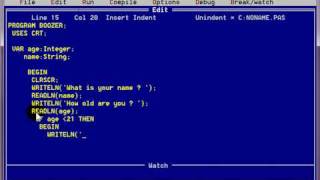 Pascal IF THEN ELSE Statements