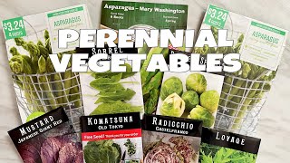 9 Rare PERENNIAL VEGETABLES - Plant Asparagus \u0026 Rhubarb