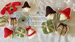 🎄Cute \u0026 aesthetic Christmas Minis | Step by Step Crochet Tutorial + Written Pattern