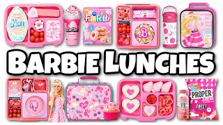 *NEW* Barbie Movie Lunches! Eating SO much PINK FOOD!