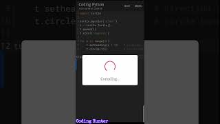 Day 17 V01 ll Turtle code ll python programming turtle Code ll #coding #python #correctcoding#shorts