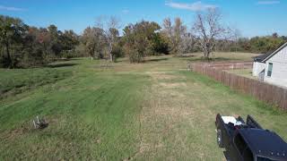 Drone footage of 9 acres of land for sale in Brenham TX.