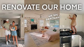 home renovation vlog: flooring replacement, limewash fireplace, and more!