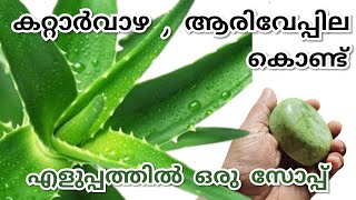 കറ്റാർവാഴ , ആരിവേപ്പില കൊണ്ട് ഒരു സോപ്പ് ഉണ്ടാക്കിയാലോ | How to make home made aloevera \u0026 neem soap