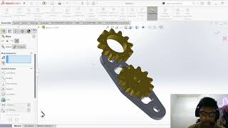 (4) Video tutorial solidworks Asembly Gear Fidget Spinner proyek UTS CAD CAM