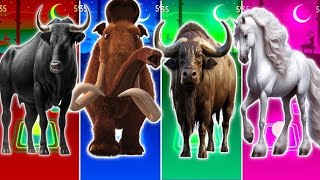 🐂 Funny Bull 🆚 Funny Mammoth 🦣 🆚 Funny Cow 🐄 🆚 Funny 🐎|Coffin Dance Tiles Hop 🪩🎊🌈🔥