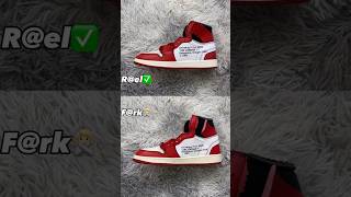 Real Vs Fake Off-White Chicago Jordan 1 #sneakerhead #sneakers #viral