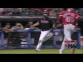 laa@cle chisenhall hooks an rbi double off the wall