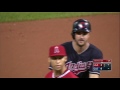 laa@cle chisenhall hooks an rbi double off the wall