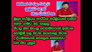 මූල්‍ය අර්බුධය ආර්ථික අර්බුධයක් කරා ගෙන ගිය හිටපු මහ බැංකු  අධිපතිවරුන් මෙයට වගකිව යුතුයි_වසන්ත යාපා