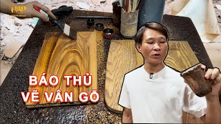 Tập vẽ vân gỗ bằng màu GLAZE ( màu lau) | HAP-Sơn PU Đồ Gỗ