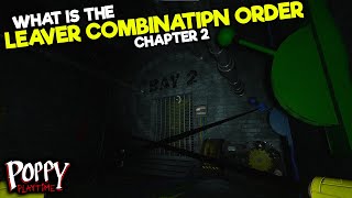 What order do you pull the 4 Coloured leavers - Poppy Playtime - Chapter 2 - Fly in a web