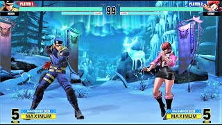 Heidern vs Shermie (Hardest AI) - KOF XV